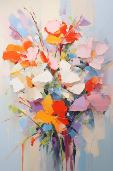 Arte digital titulada "Flowers97" por P. Lee, Obra de arte original, Pintura Digital