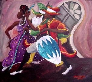 Pintura titulada "Candombe 6" por Pablo Cetrulo, Obra de arte original, Oleo