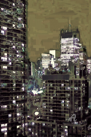 Fotografia intitulada "New York Night-2" por Pablo Guillamon, Obras de arte originais, Fotografia digital