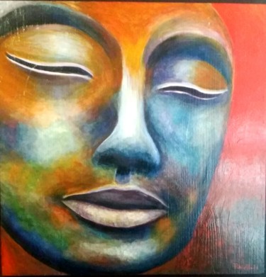 Malerei mit dem Titel "Budha_1" von Pablo Ruiz, Original-Kunstwerk, Acryl