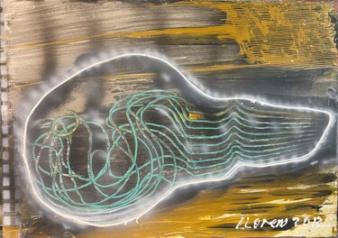 Painting titled "Abstracción 2013 Re…" by Paco Llorens, Original Artwork, Acrylic Mounted on Wood Panel