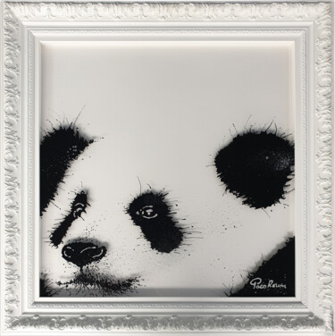 Painting titled "Huggy Pandy" by Pacoroum, Original Artwork, Acrylic Mounted on Plexiglass