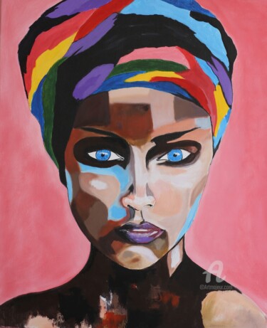 Peinture intitulée "Saga Africa 2" par Paddy, Œuvre d'art originale, Acrylique