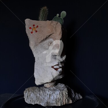 雕塑 标题为“"ANTRO-POT F"” 由Pagès Du Pilou, 原创艺术品, 石