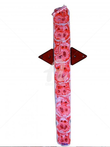 绘画 标题为“Croix rouge” 由Pagès Du Pilou, 原创艺术品, 油