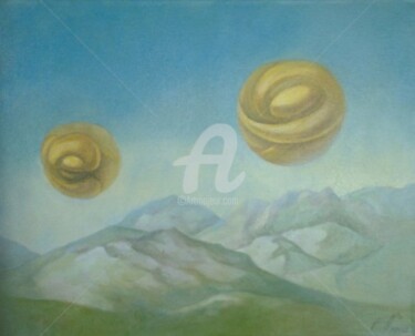 Painting titled "Spheres" by Filip Mihail, Original Artwork, Other