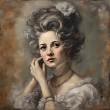 Painting titled "Aristocratic Elegan…" by Paisley Marten, Original Artwork, Acrylic