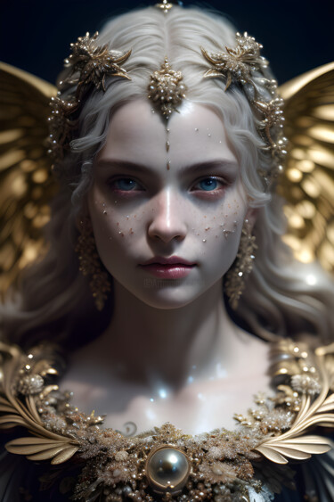 Digital Arts titled "My Guardian Angel" by Pako Benoit, Original Artwork, AI generated image