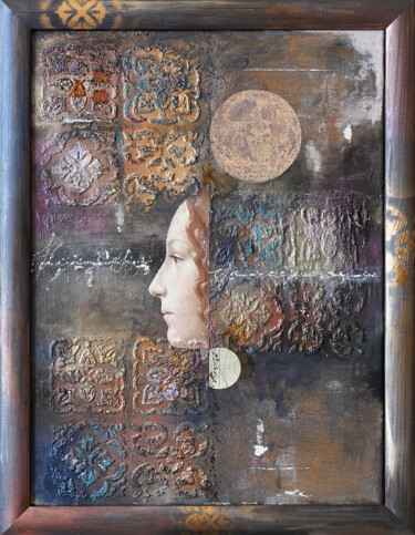 Schilderij getiteld "“Светила-1” female…" door Palirina, Origineel Kunstwerk, Acryl Gemonteerd op Frame voor houten brancard