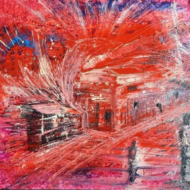 Pintura titulada "Natura esplosiva" por Palma Aceto, Obra de arte original, Acrílico Montado en Otro panel rígido