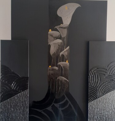 Peinture intitulée "Si l'Arum m'était c…" par Pampouille, Œuvre d'art originale, Acrylique Monté sur Châssis en bois