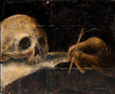 Ζωγραφική με τίτλο "San Girolamo" από Paola Alviano Glaviano, Αυθεντικά έργα τέχνης, Λάδι Τοποθετήθηκε στο Ξύλινο φορείο σκε…