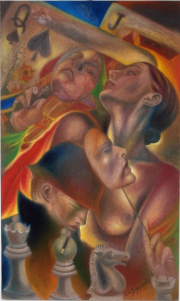Pittura intitolato "THE PARTS GAME" da Paola Imposimato, Opera d'arte originale, Olio