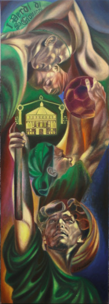 Pintura titulada "HISTORICAL SOCCER F…" por Paola Imposimato, Obra de arte original, Oleo Montado en Bastidor de camilla de…