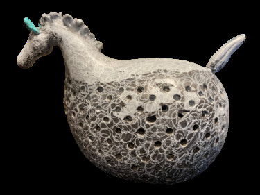 제목이 "Kyomu marrone"인 조형물 Paola Moscatelli로, 원작, 시멘트