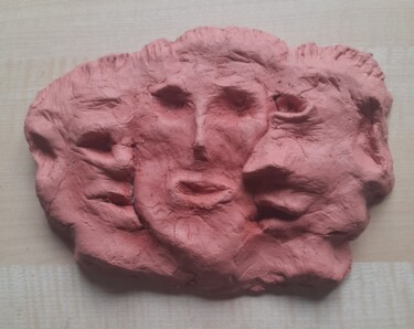 Sculpture intitulée "Maschera arcana 2" par Paolo Avanzi, Œuvre d'art originale, Terre cuite