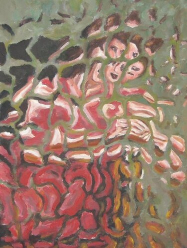 Painting titled "Figura in poltrona" by Paolo Avanzi, Original Artwork