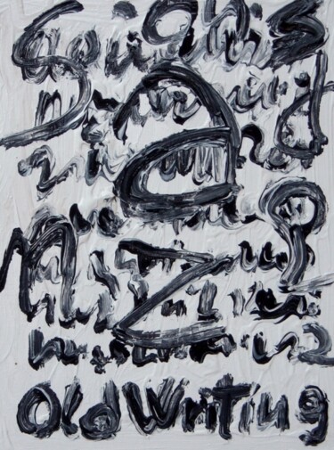 Malarstwo zatytułowany „Old writing” autorstwa Paolo Avanzi, Oryginalna praca, Olej