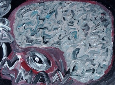 Pittura intitolato "Brain man" da Paolo Avanzi, Opera d'arte originale, Olio
