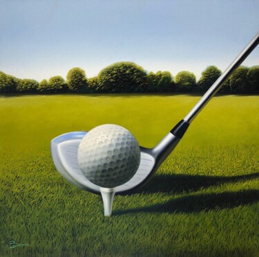 Pintura intitulada "Golf" por Paolo Brugiolo, Obras de arte originais, Óleo