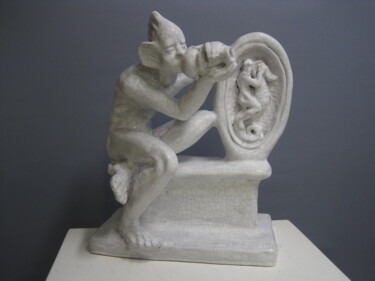 Skulptur mit dem Titel "Dipnos 2022" von Paolo Camporese, Original-Kunstwerk, Keramik