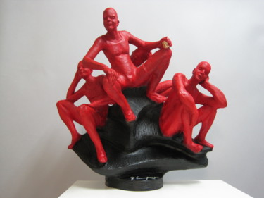 Sculpture titled "il riposo degli acr…" by Paolo Camporese, Original Artwork, Terra cotta