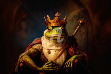 Grafika cyfrowa / sztuka generowana cyfrowo zatytułowany „His Majesty The Toad” autorstwa Paolo Chiuchiolo, Oryginalna praca…