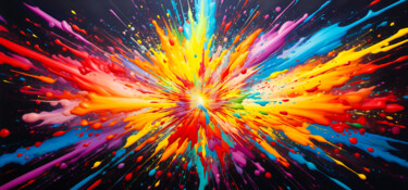 Digital Arts titled "The Colors Big Bang" by Paolo Chiuchiolo, Original Artwork, AI generated image