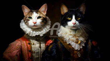Digital Arts titled "Meowjestic Marquises" by Paolo Chiuchiolo, Original Artwork, AI generated image