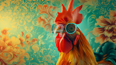 Digitale Kunst mit dem Titel "From The Rooster Hu…" von Paolo Chiuchiolo, Original-Kunstwerk, KI-generiertes Bild