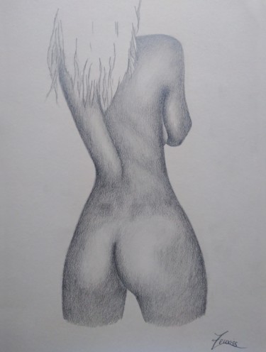 Drawing titled "Série "Toi" Bain" by Zeuxiss, Original Artwork, Graphite