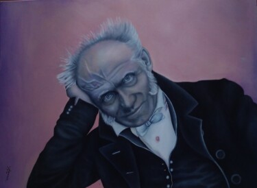 Pittura intitolato "Arthur Schopenhauer" da Zeuxiss, Opera d'arte originale, Olio