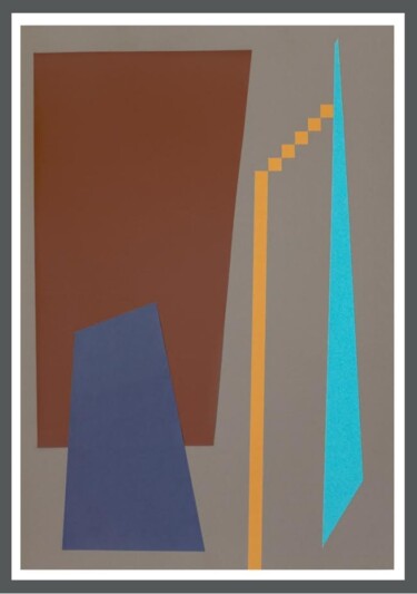Druckgrafik mit dem Titel "Brun Balance" von Paperart, Original-Kunstwerk, Digitaldruck