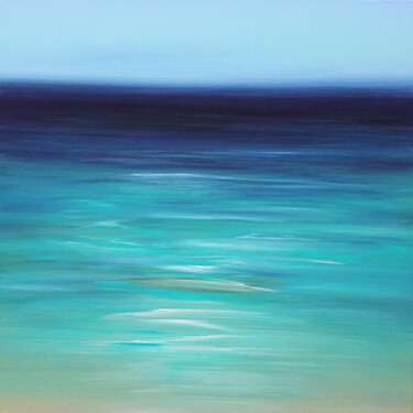 Painting titled "Tranquil Waters" by Paresh Nrshinga, Original Artwork, Acrylic Mounted on Wood Stretcher frame