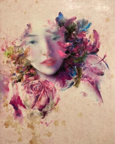 "“ nightingale-ROSE”" başlıklı Tablo Jiyou Piao tarafından, Orijinal sanat, Pigmentler