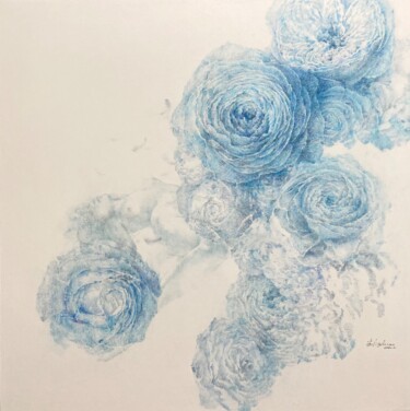 Painting titled "WOMAN  ROSE-85" by Jiyou Piao, Original Artwork, Chalk