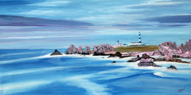 Peinture intitulée "Bretagne - Ouessant" par Jean Parraud, Œuvre d'art originale, Huile