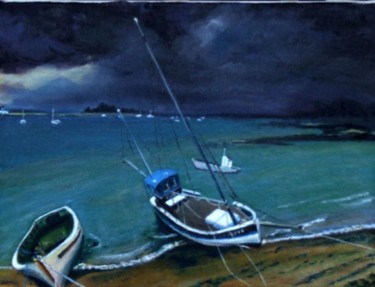 Peinture intitulée "Golf du Morbihan- P…" par Jean Parraud, Œuvre d'art originale
