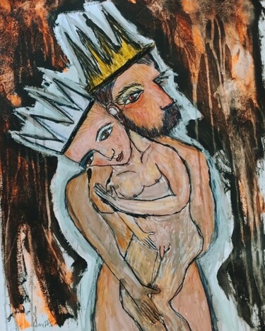 Картина под названием "JOSEPH et FILS" - Pascal Briba, Подлинное произведение искусства, Акрил