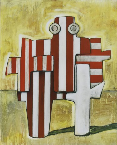 Painting titled "Les nouveaux templi…" by Pascal Buffard, Original Artwork