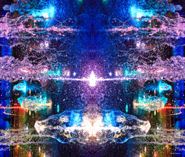 Photographie intitulée "Fontaine lumineuse" par Pascal Caperon, Œuvre d'art originale, Photographie numérique