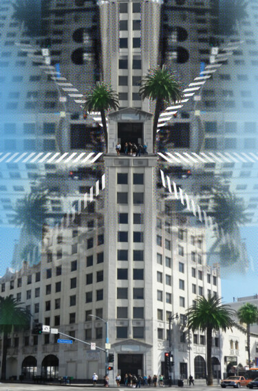 Digitale Kunst mit dem Titel "Cross the buildX" von Pascal Carro (PKRO), Original-Kunstwerk, Fotomontage