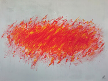 Peinture intitulée "The fire crackles" par Pascal Carro (PKRO), Œuvre d'art originale, Acrylique