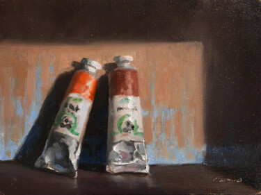 Peinture intitulée "Tubes Old Holland" par Pascal Giroud, Œuvre d'art originale, Huile