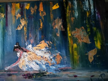 Картина под названием "BALLERINE FALL" - Pascal Jung, Подлинное произведение искусства, Масло