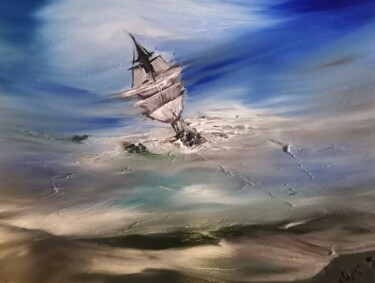 Ζωγραφική με τίτλο "Poseidon Attak" από Pascal Jung, Αυθεντικά έργα τέχνης, Λάδι