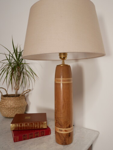 제목이 "Pied de lampe n°2"인 디자인 Pascal Lamy (A l'atelier du bois)로, 원작, 부속품