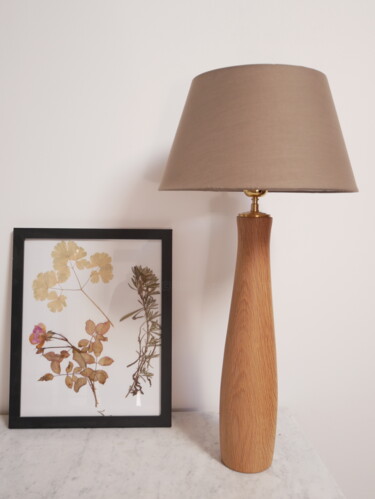 Design intitulada "Pied de lampe en ch…" por Pascal Lamy (A l'atelier du bois), Obras de arte originais, Acessórios