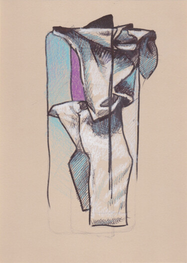 "Paréidolie-8" başlıklı Resim Pascal Maestri tarafından, Orijinal sanat, Tükenmez kalem