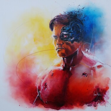 Peinture intitulée "Terminator" par Pascal Merlin, Œuvre d'art originale, Acrylique Monté sur Châssis en bois